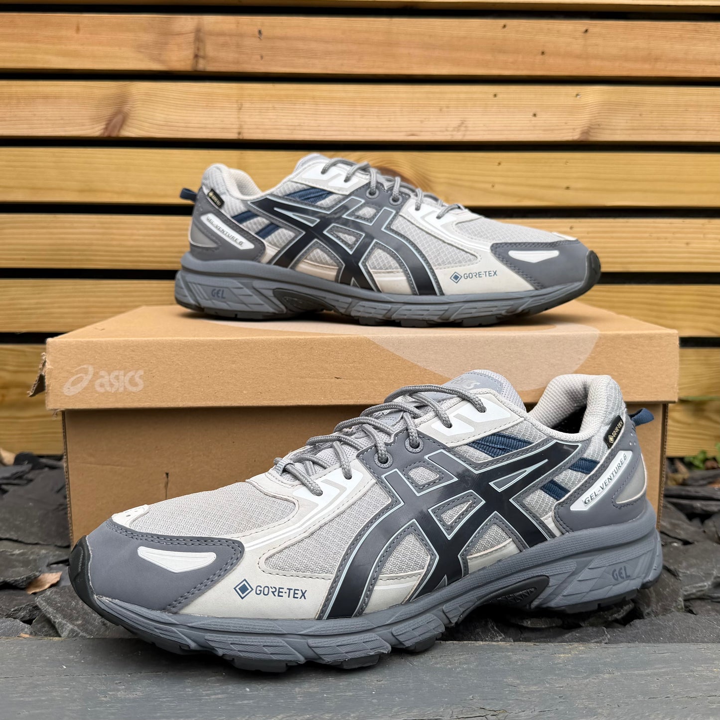 Asics Gel-Venture 6 Gore-Tex - Piedmont Grey / Metropolis - UK9.5