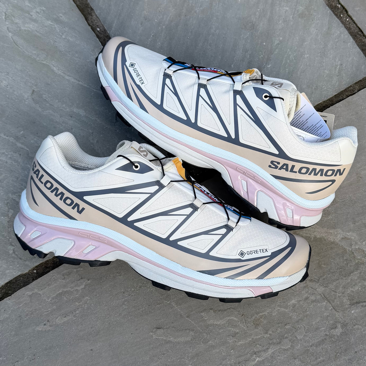 Salomon XT-6 Gore-Tex - Almond Milk / Feather Grey / Pale Mauve - UK12 - Brand New